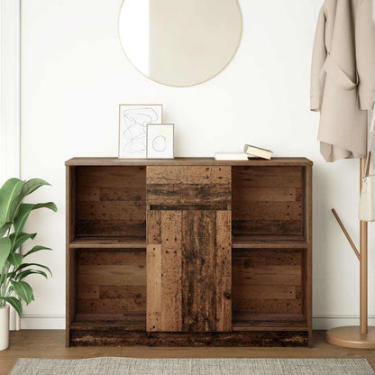 Credenza con Cassetto Legno Antico 101x35x76 cm in Truciolato