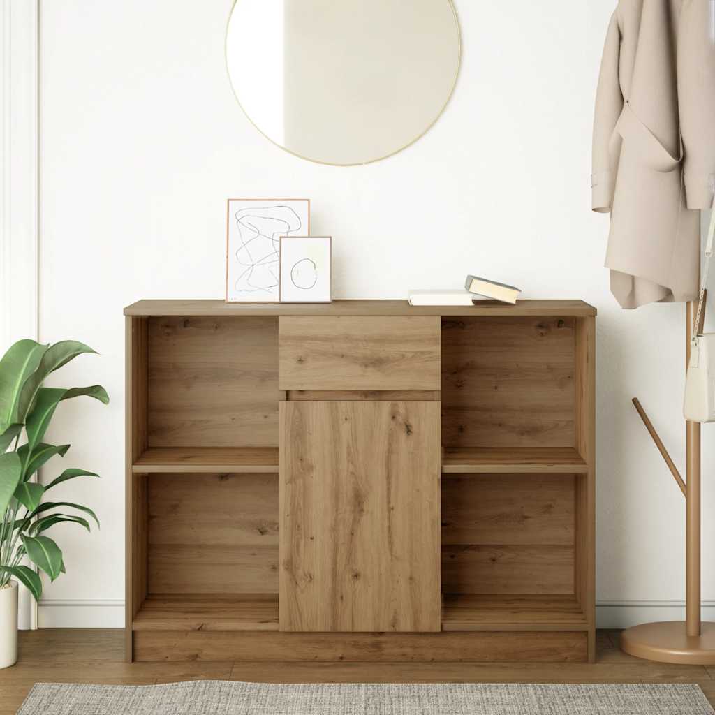 Credenza con Cassetto Rovere Artigianale 101x35x76cm Truciolato