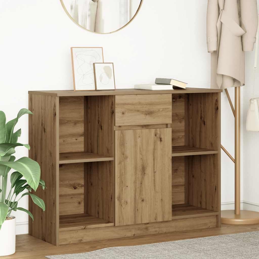 Credenza con Cassetto Rovere Artigianale 101x35x76cm Truciolato