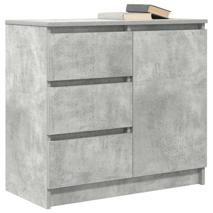 Credenza con Cassetto Grigio Cemento 71x35x65 cm in Truciolato