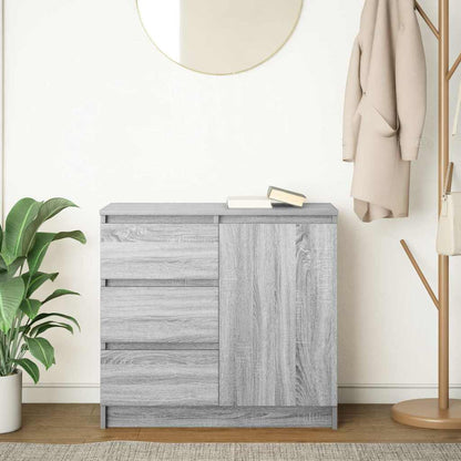 Credenza con Cassetto Grigio Sonoma 71x35x65 cm in Truciolato