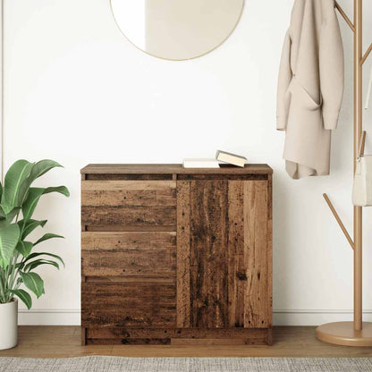 Credenza con Cassetto Legno Antico 71x35x65 cm in Truciolato