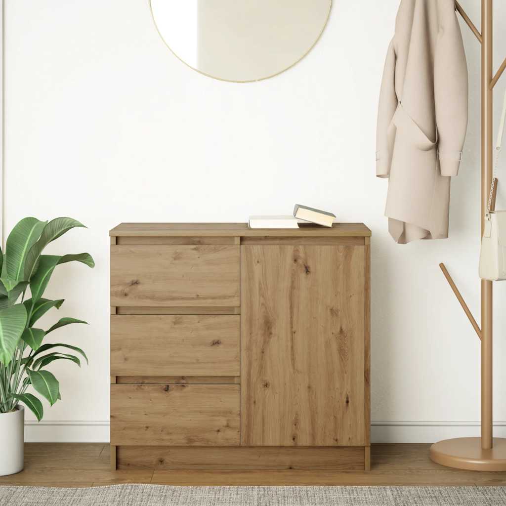 Credenza con Cassetto Rovere Artigianale 71x35x65 cm Truciolato