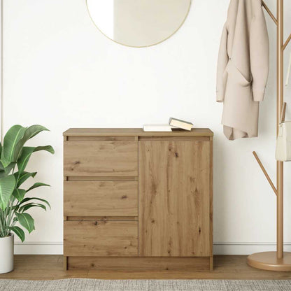 Credenza con Cassetto Rovere Artigianale 71x35x65 cm Truciolato