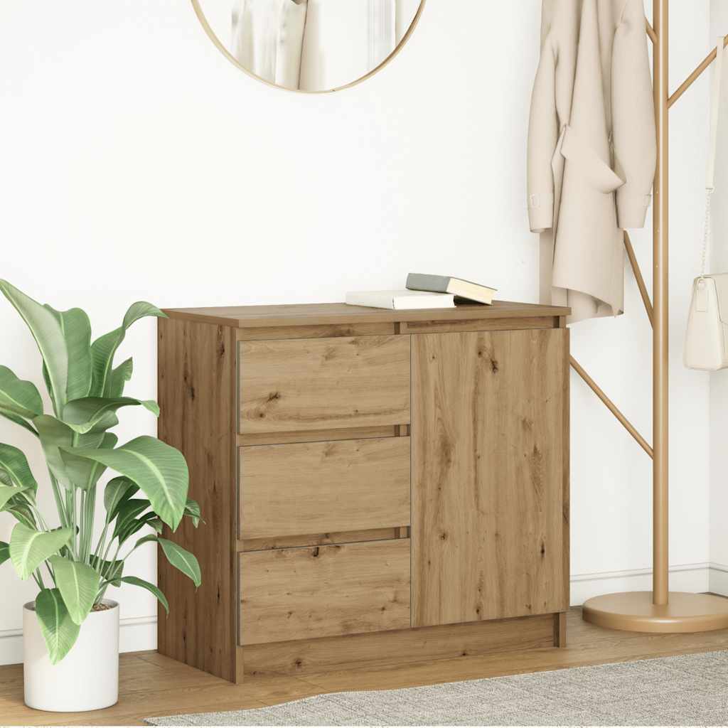 Credenza con Cassetto Rovere Artigianale 71x35x65 cm Truciolato