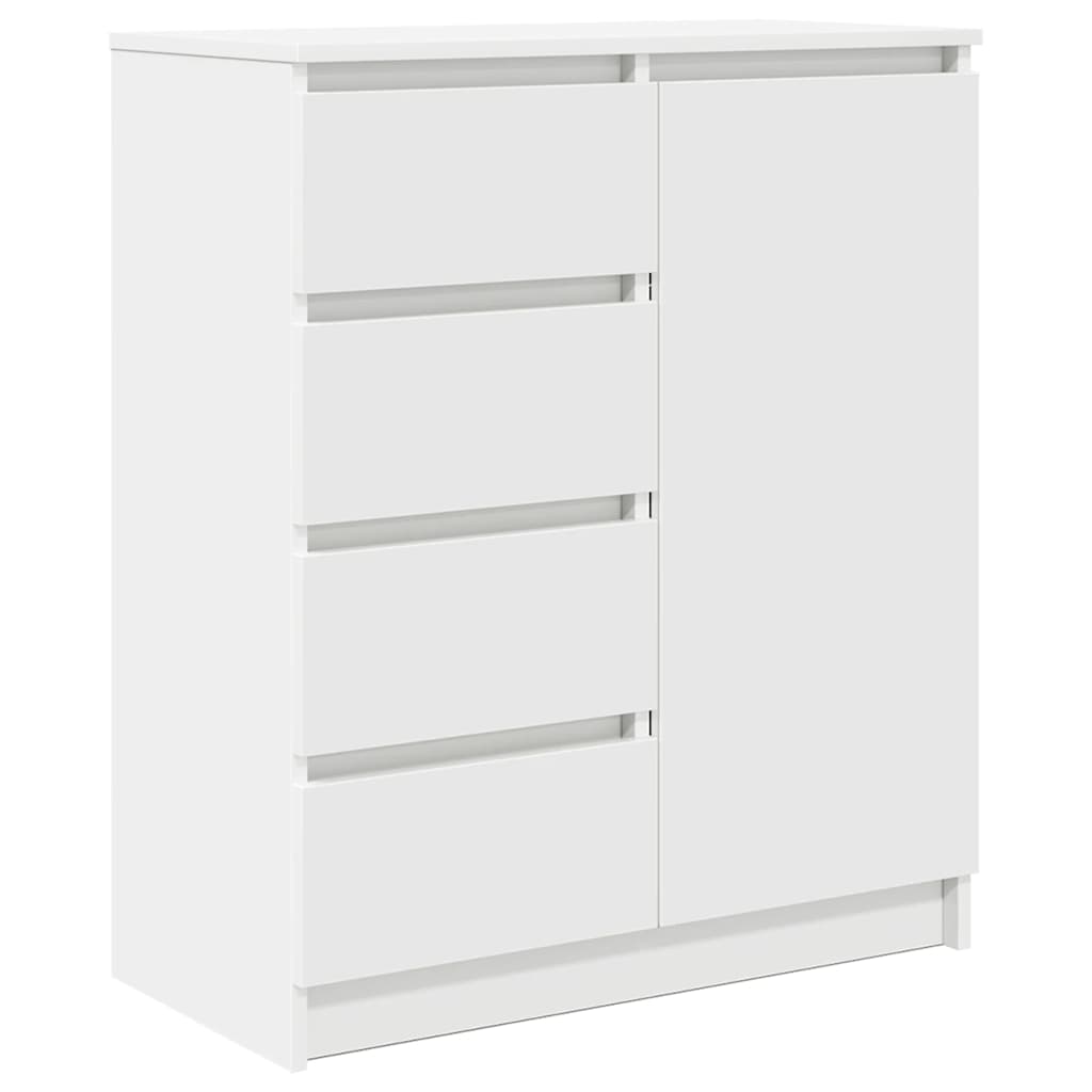 Credenza con Cassetti Bianco 71x35x84 cm in Legno Multistrato