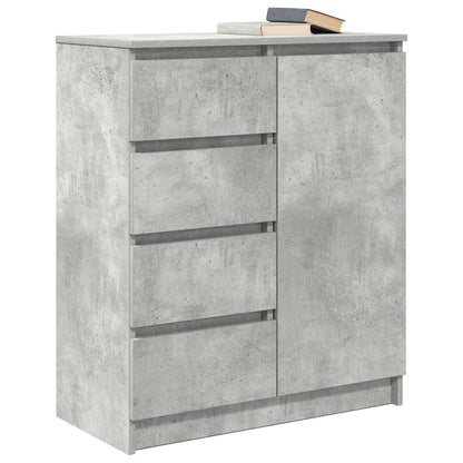 Credenza con Cassetti Grigio Cemento 71x35x84 cm in Truciolato