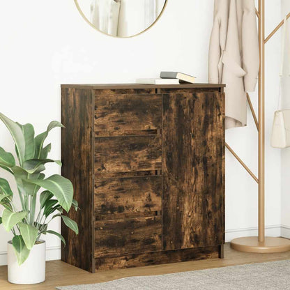 Credenza con Cassetti Rovere Fumo 71x35x84 cm in Truciolato