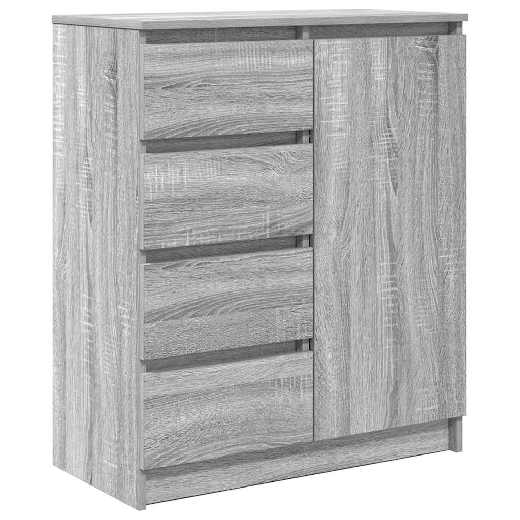 Credenza con Cassetti Grigio Sonoma 71x35x84 cm in Truciolato