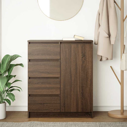 Credenza con Cassetti Rovere Marrone 71x35x84 cm in Truciolato