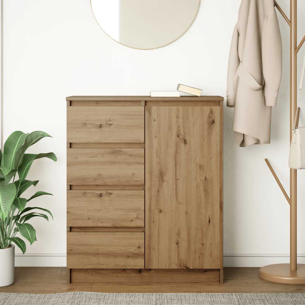 Credenza con Cassetti Rovere Artigianale 71x35x84 cm Truciolato