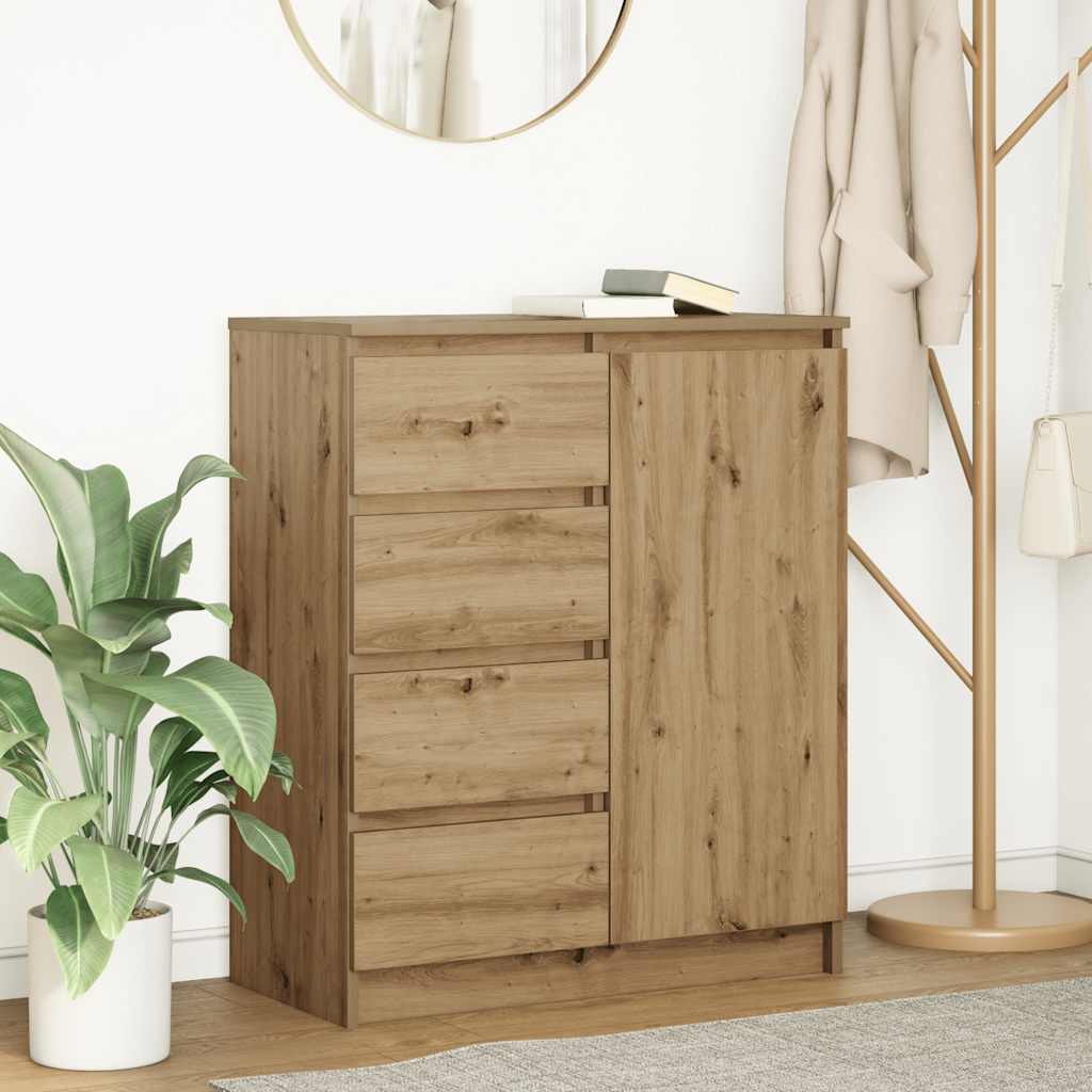 Credenza con Cassetti Rovere Artigianale 71x35x84 cm Truciolato