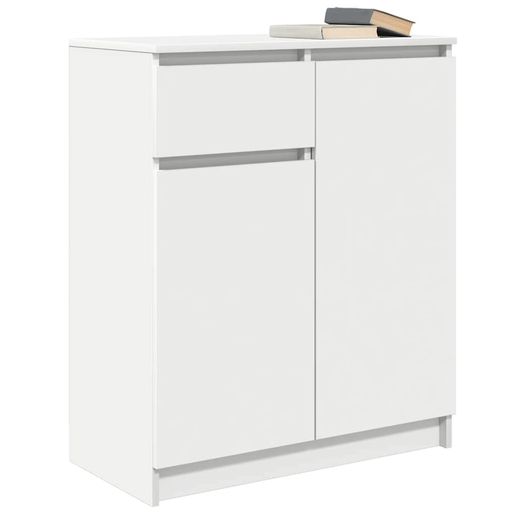 Credenza con Cassetto Bianco 71x35x84 cm in Legno Multistrato
