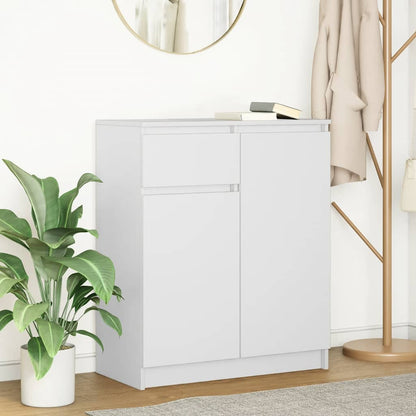Credenza con Cassetto Bianco 71x35x84 cm in Legno Multistrato