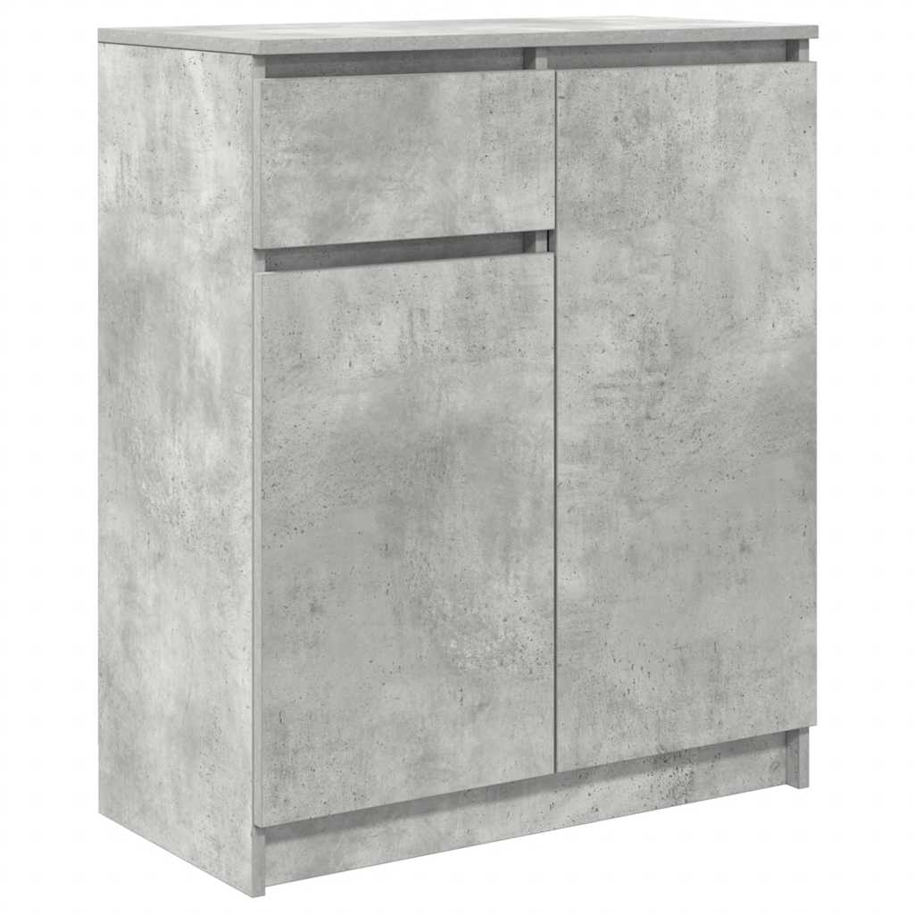 Credenza con Cassetto Grigio Cemento 71x35x84 cm in Truciolato