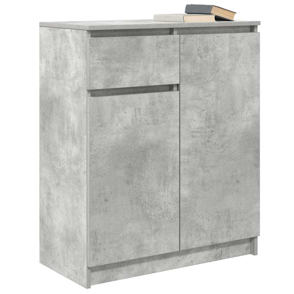 Credenza con Cassetto Grigio Cemento 71x35x84 cm in Truciolato