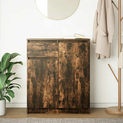 Credenza con Cassetto Rovere Fumo 71x35x84 cm in Truciolato
