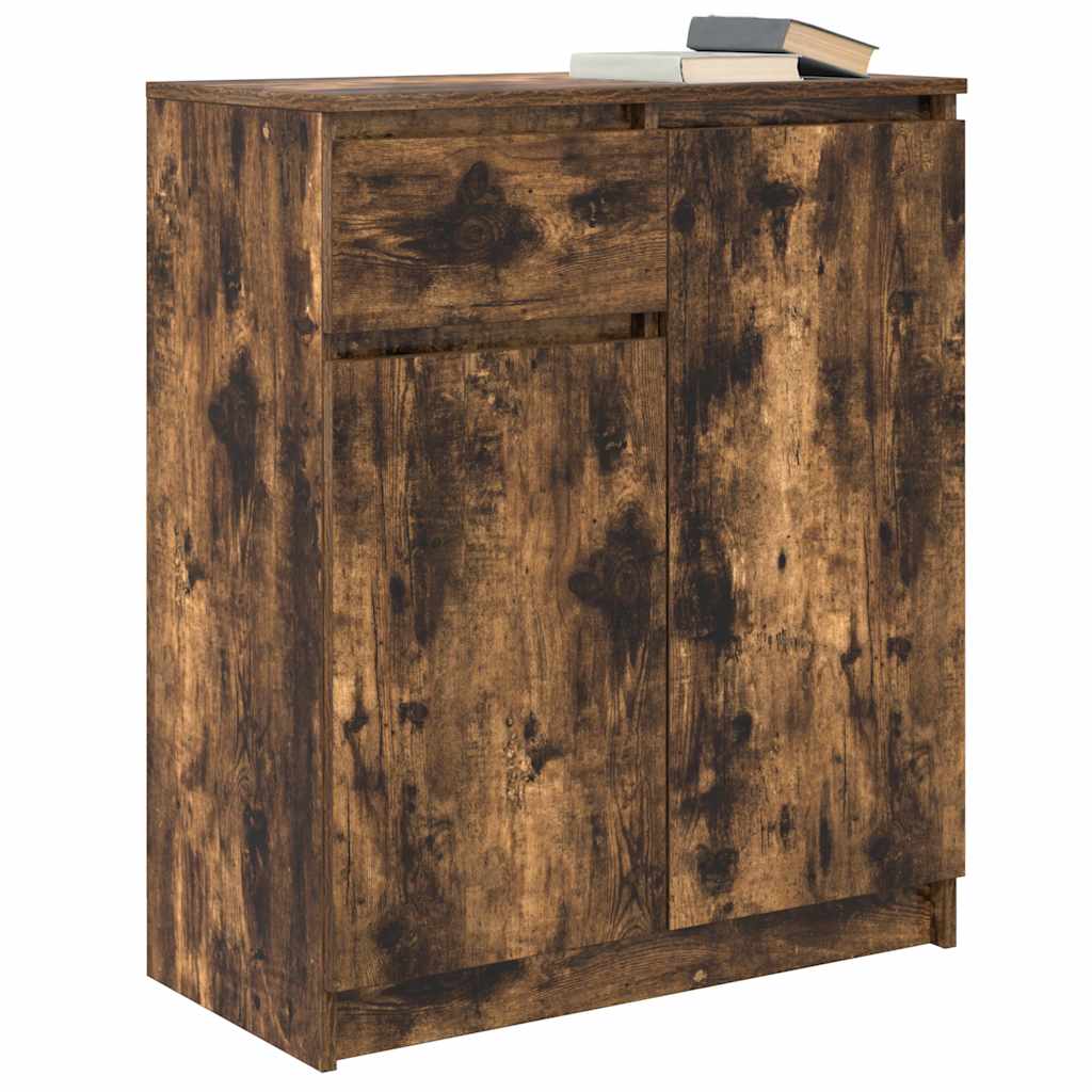 Credenza con Cassetto Rovere Fumo 71x35x84 cm in Truciolato