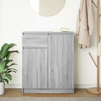 Credenza con Cassetto Grigio Sonoma 71x35x84 cm in Truciolato