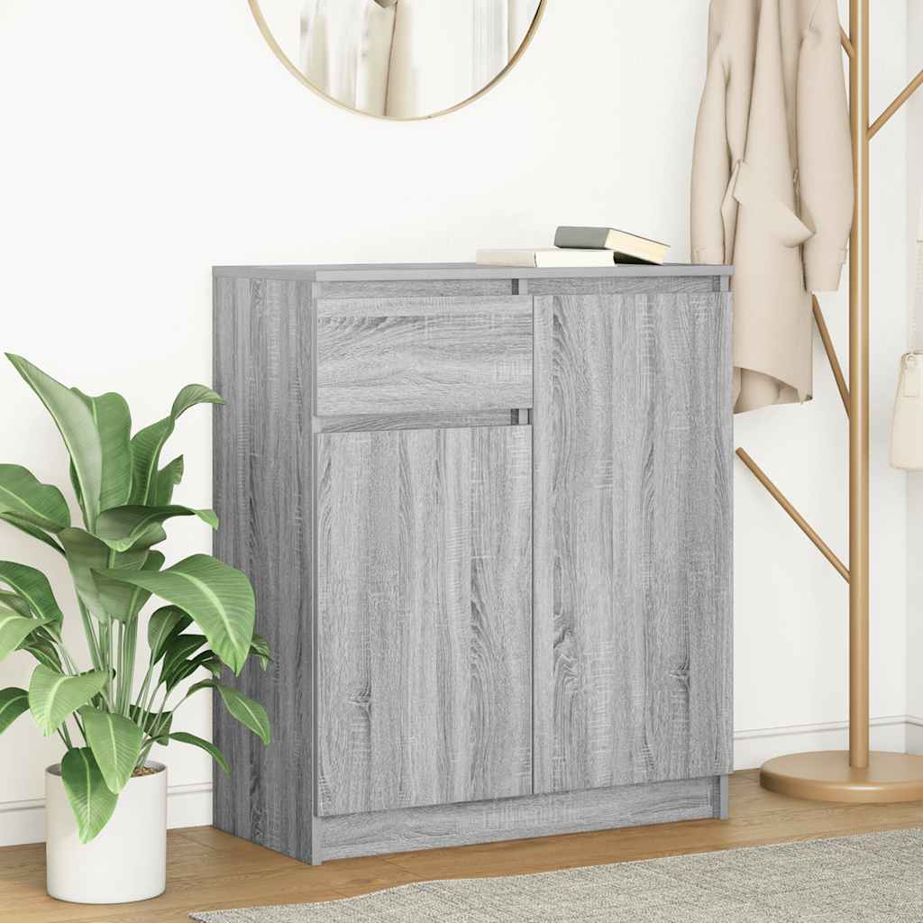 Credenza con Cassetto Grigio Sonoma 71x35x84 cm in Truciolato