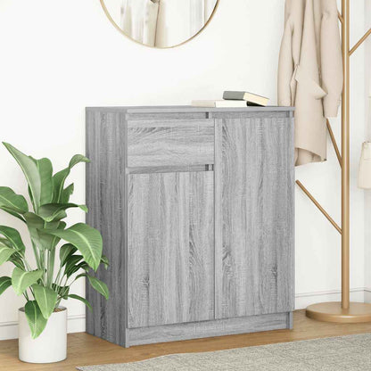 Credenza con Cassetto Grigio Sonoma 71x35x84 cm in Truciolato