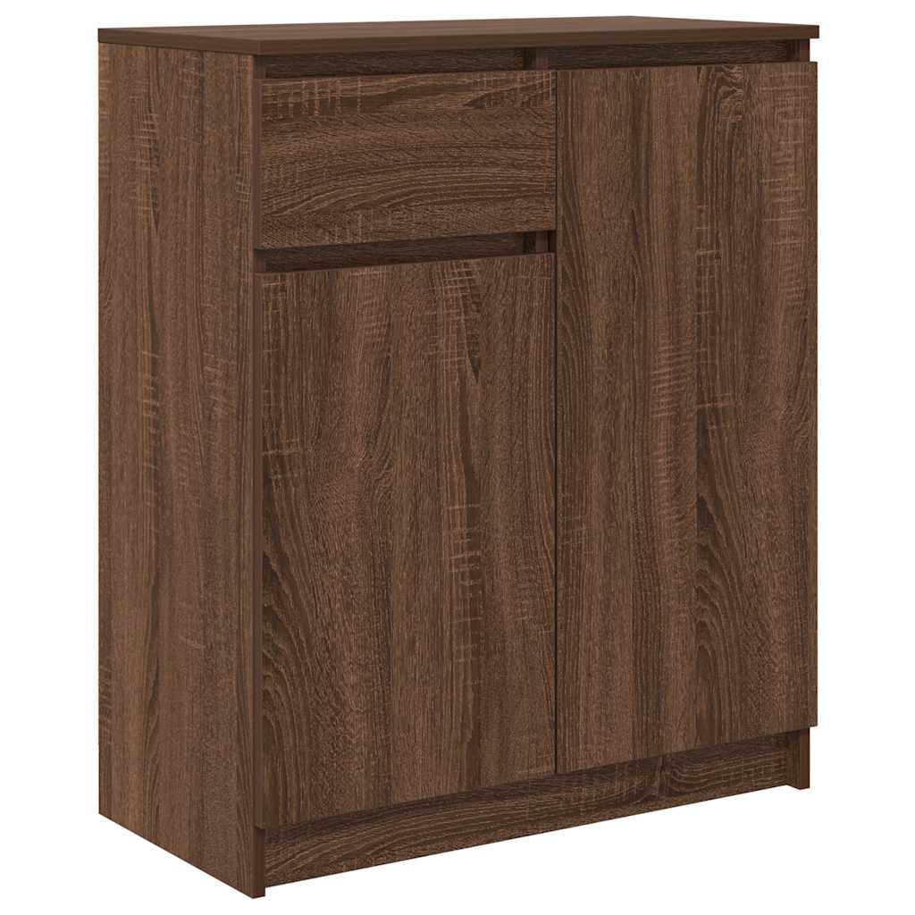 Credenza con Cassetto Rovere Marrone 71x35x84 cm in Truciolato