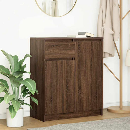 Credenza con Cassetto Rovere Marrone 71x35x84 cm in Truciolato