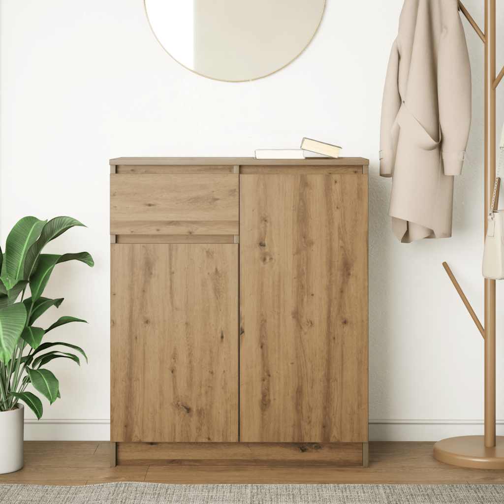 Credenza con Cassetto Rovere Artigianale 71x35x84 cm Truciolato
