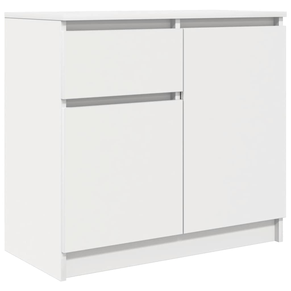 Credenza con Cassetto Bianco 71x35x65 cm in Legno Multistrato