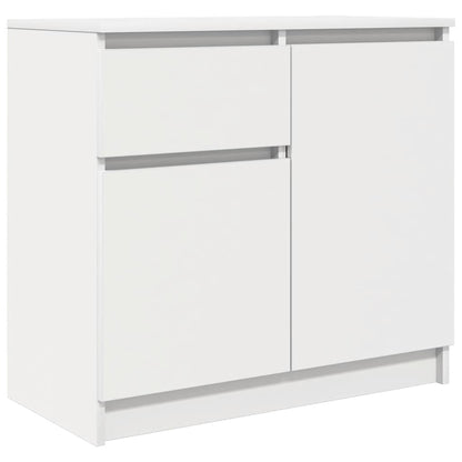 Credenza con Cassetto Bianco 71x35x65 cm in Legno Multistrato