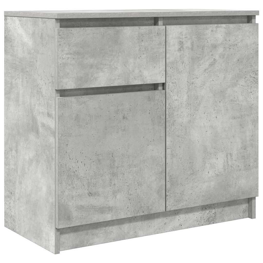 Credenza con Cassetto Grigio Cemento 71x35x65 cm in Truciolato