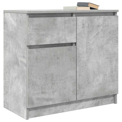 Credenza con Cassetto Grigio Cemento 71x35x65 cm in Truciolato