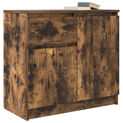 Credenza con Cassetto Rovere Fumo 71x35x65 cm in Truciolato