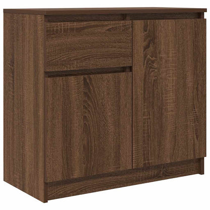 Credenza con Cassetto Rovere Marrone 71x35x65 cm in Truciolato