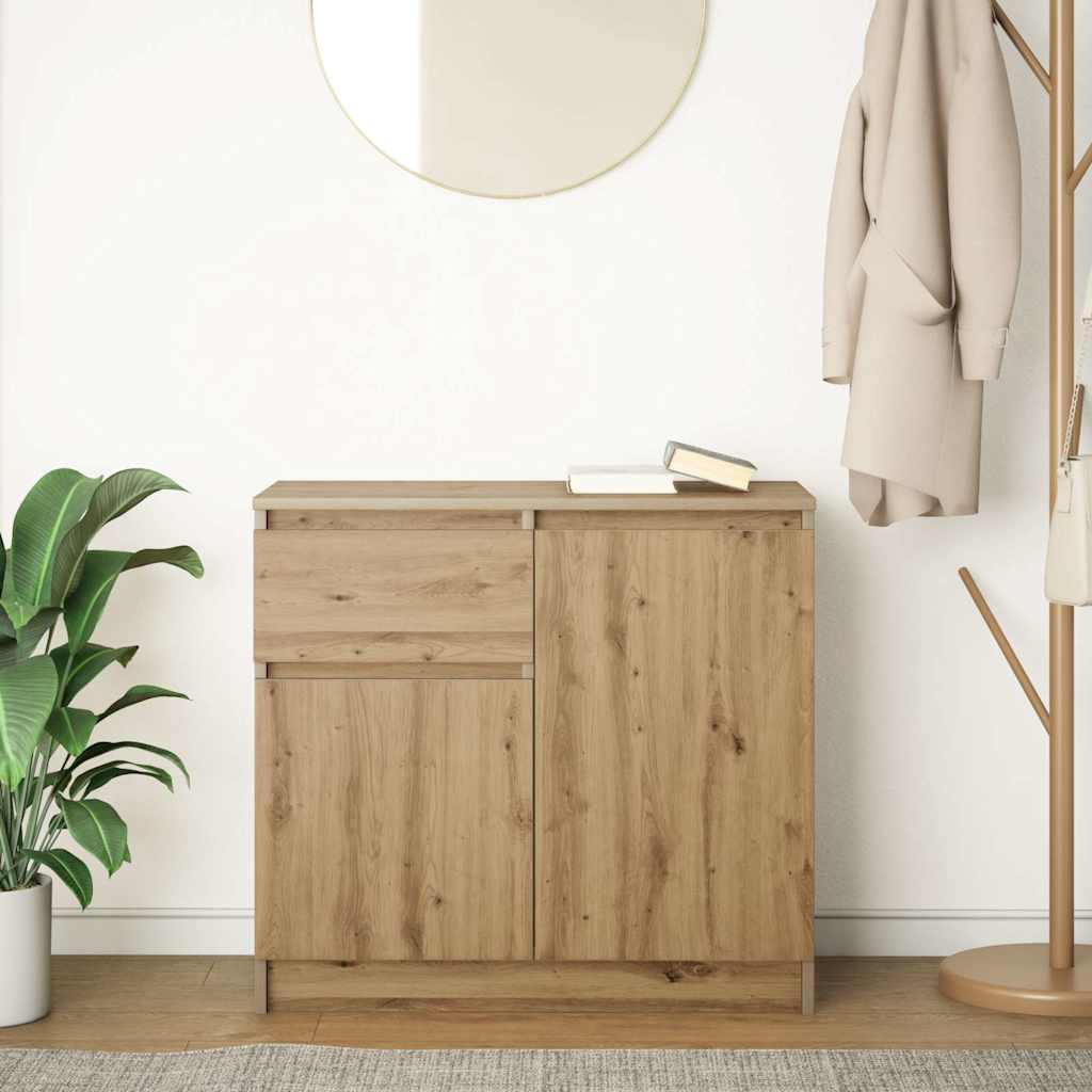 Credenza con Cassetto Rovere Artigianale 71x35x65 cm Truciolato