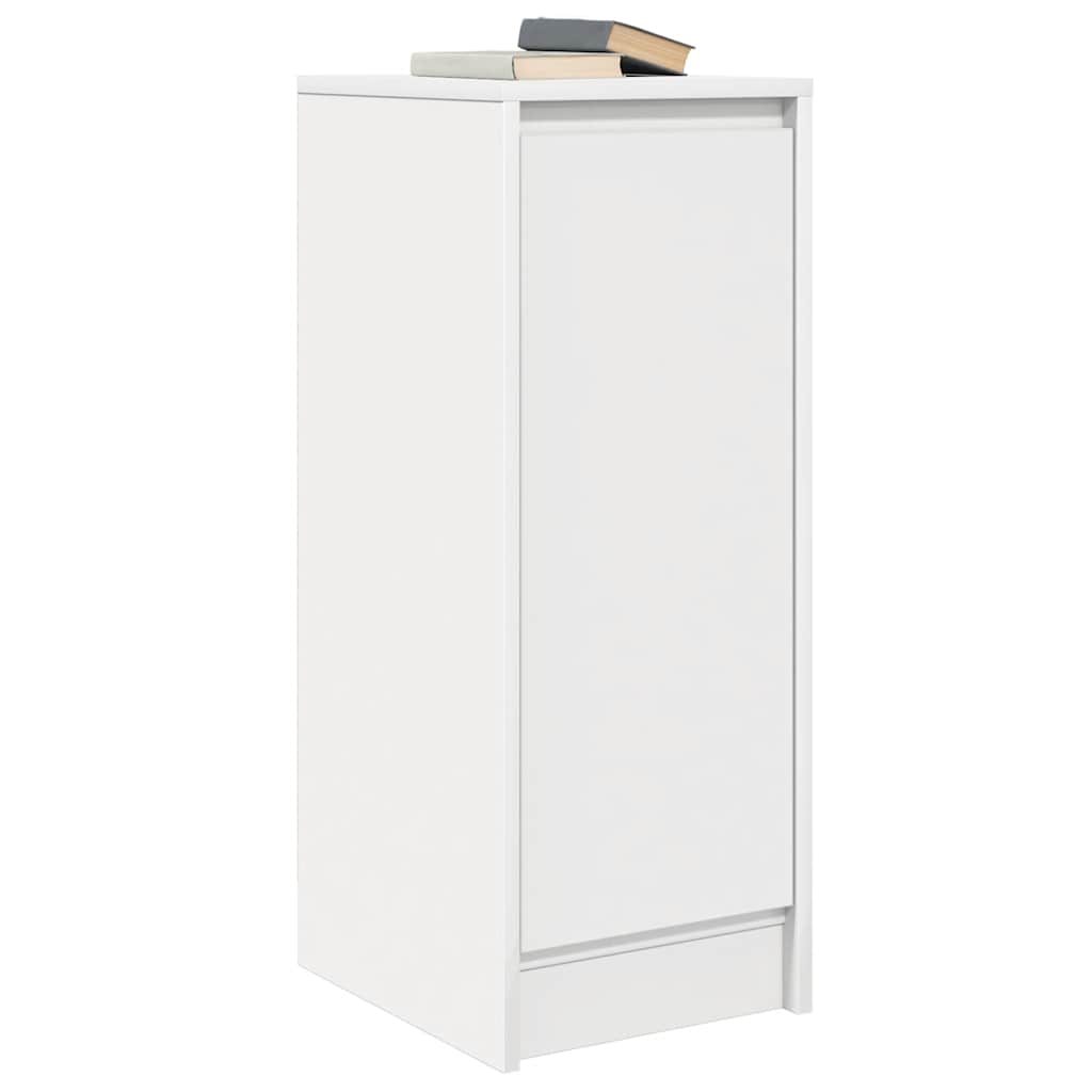 Credenza Bianca 29,5x34x76 cm in Legno Multistrato
