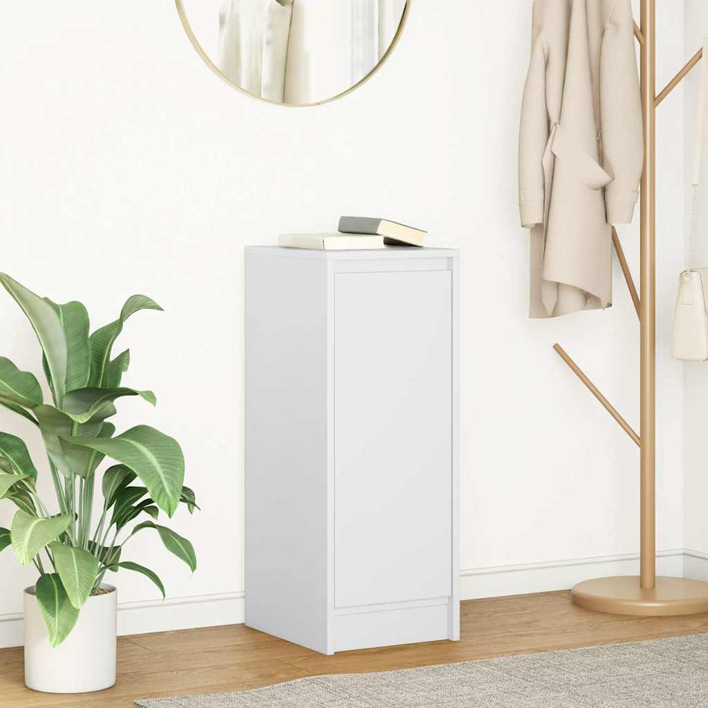 Credenza Bianca 29,5x34x76 cm in Legno Multistrato