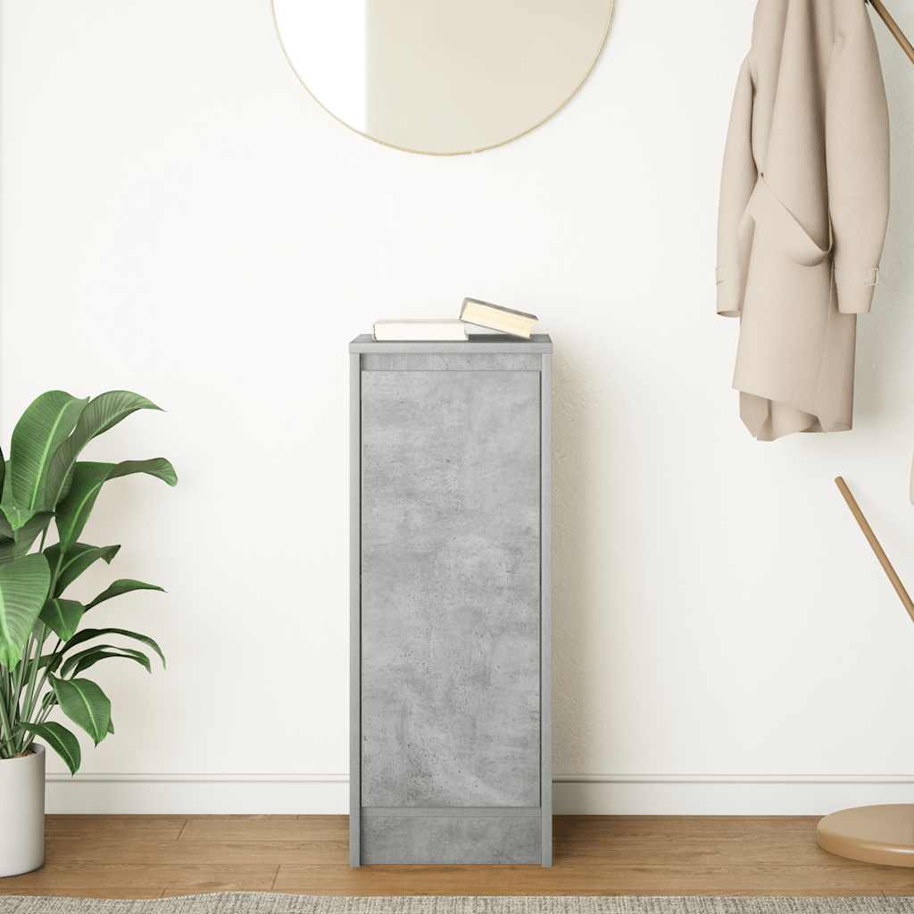Credenza Grigio Cemento 29,5x34x76 cm in Legno Multistrato
