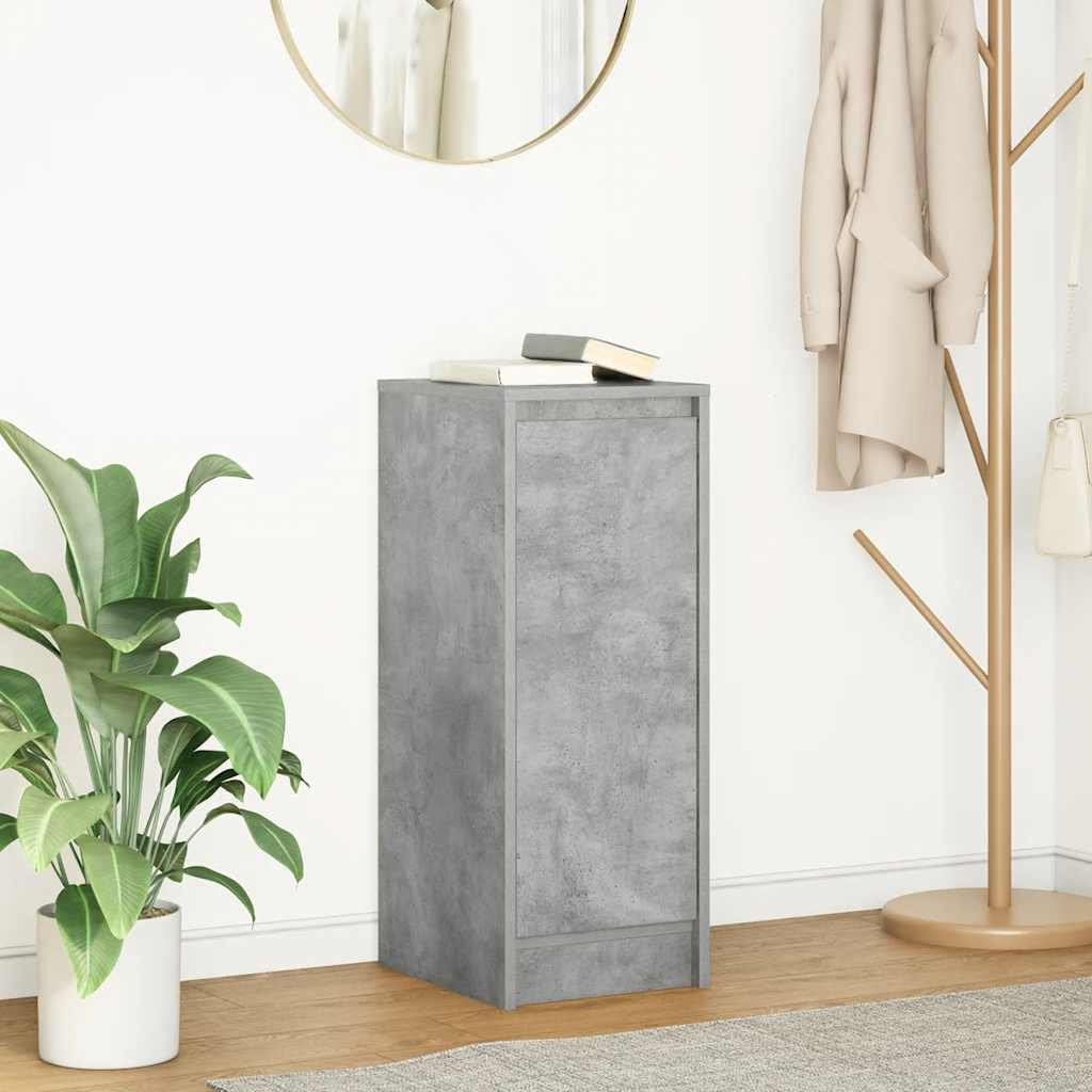 Credenza Grigio Cemento 29,5x34x76 cm in Legno Multistrato