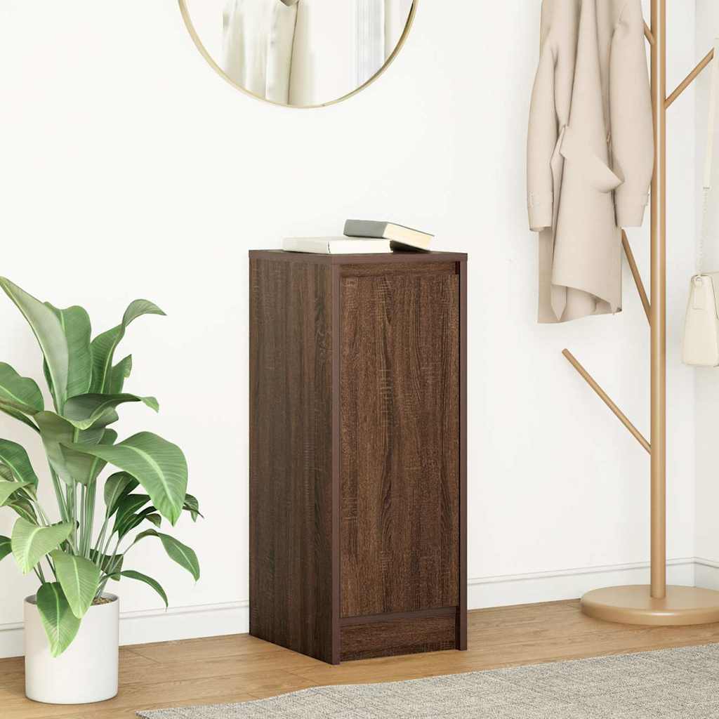 Credenza Rovere Marrone 29,5x34x76 cm in Legno Multistrato