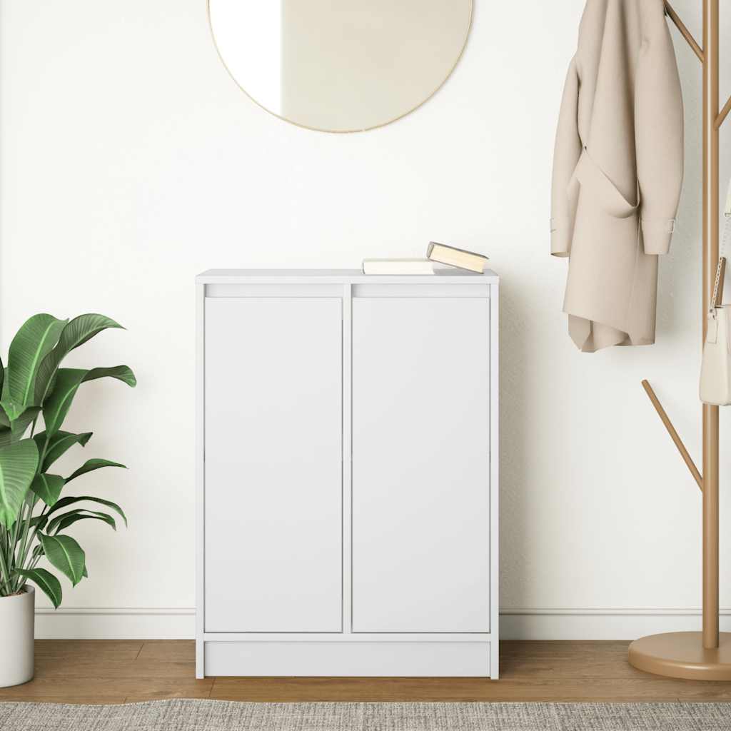Credenza Bianca 57x34x76 cm in Legno Multistrato