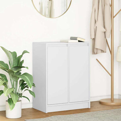 Credenza Bianca 57x34x76 cm in Legno Multistrato