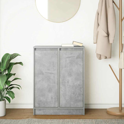 Credenza Grigio Cemento 57x34x76 cm in Legno Multistrato