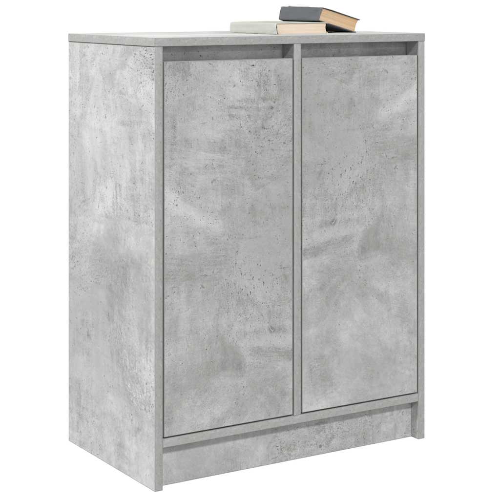 Credenza Grigio Cemento 57x34x76 cm in Legno Multistrato
