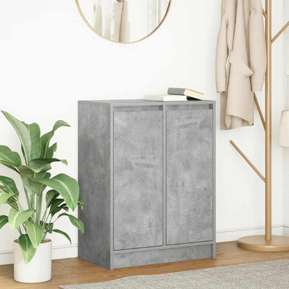 Credenza Grigio Cemento 57x34x76 cm in Legno Multistrato