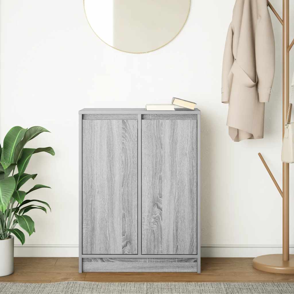 Credenza Grigio Sonoma 57x34x76 cm in Legno Multistrato
