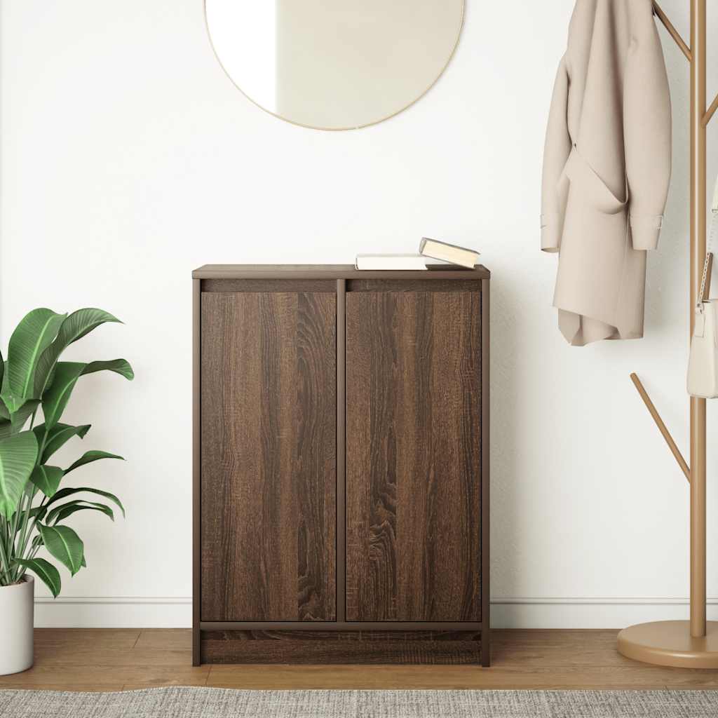 Credenza Rovere Marrone 57x34x76 cm in Legno tecnico