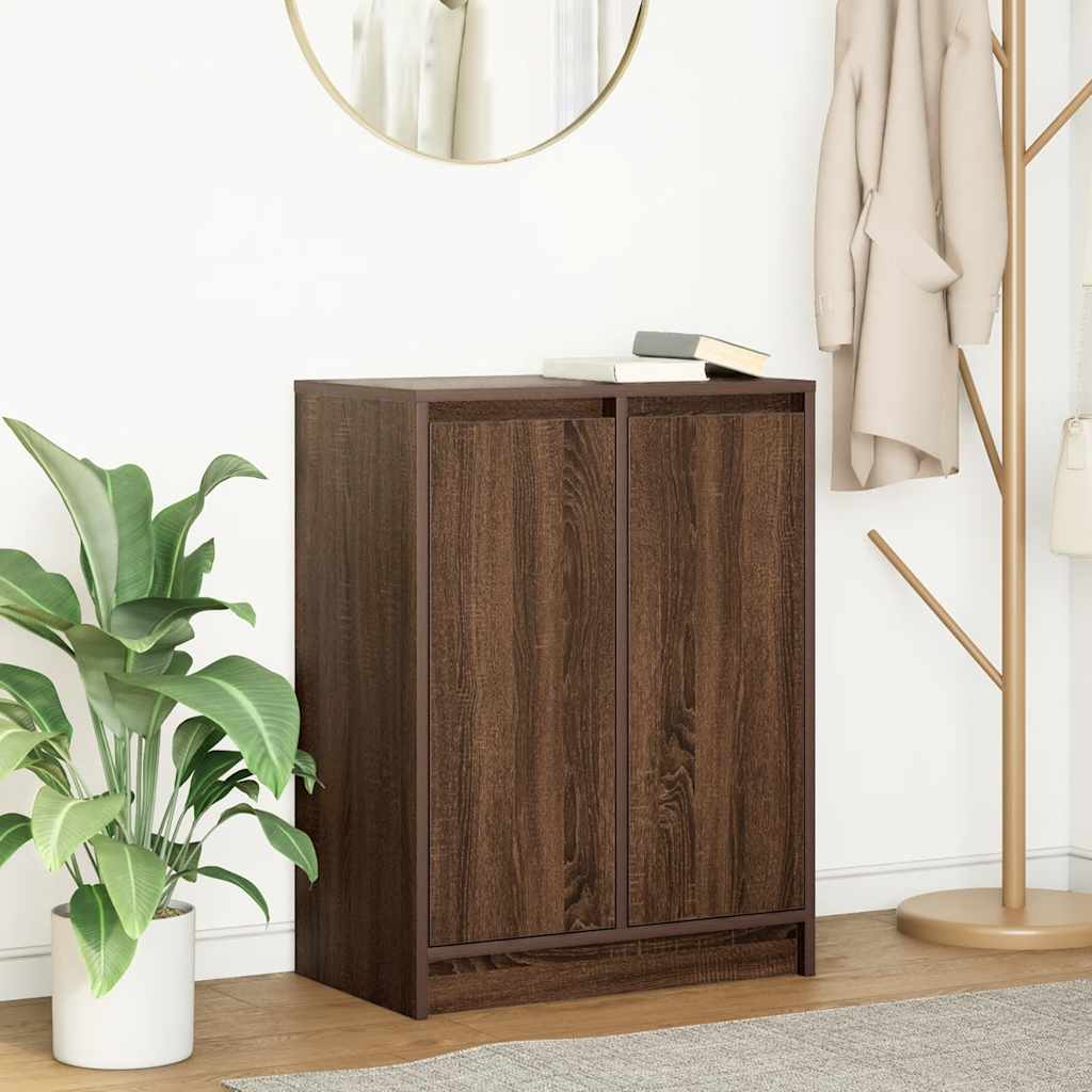 Credenza Rovere Marrone 57x34x76 cm in Legno tecnico
