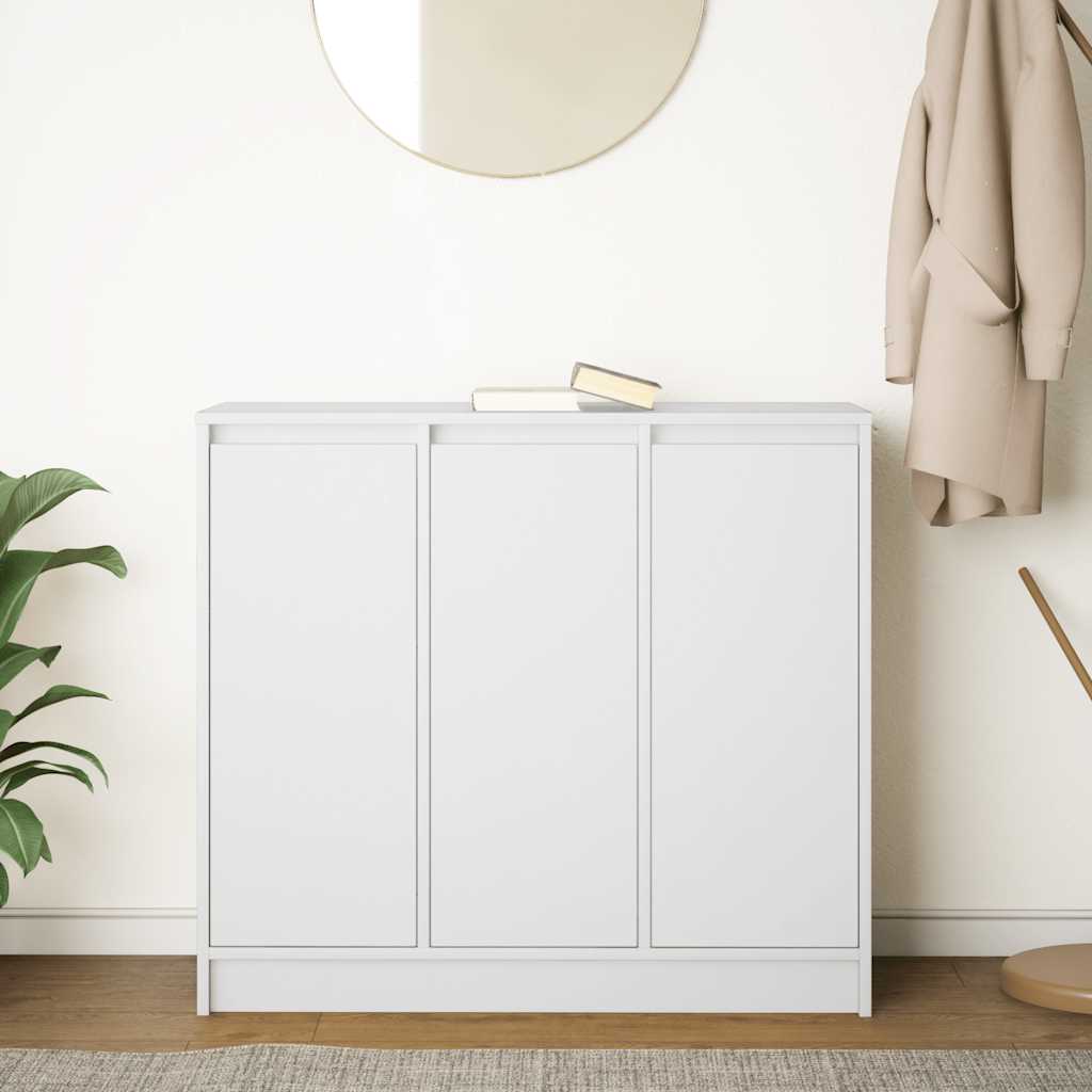 Credenza Bianca 85x34x76 cm in Legno Multistrato