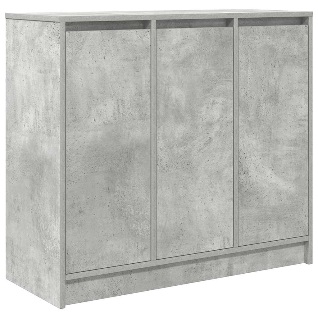 Credenza Grigio Cemento 85x34x76 cm in Legno Multistrato